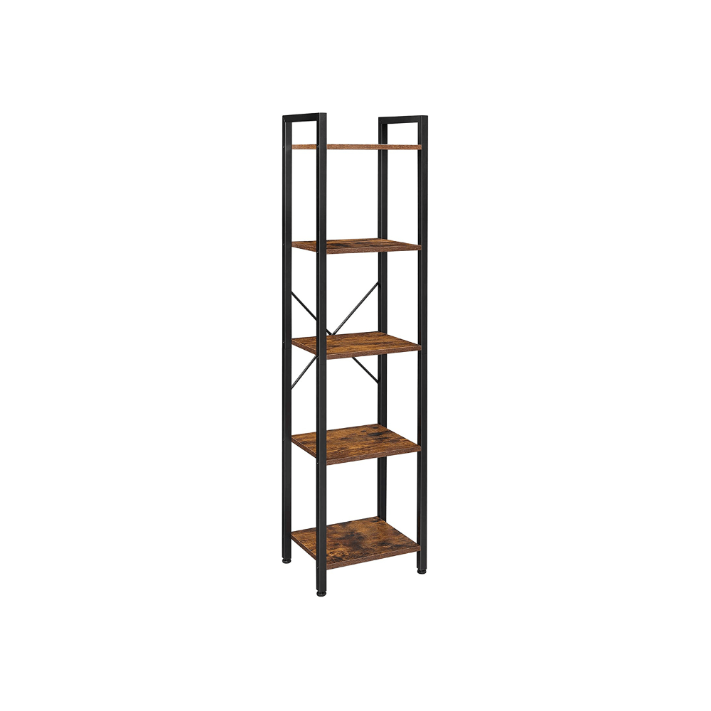 Siaura pramoninio stiliaus lentyna | 40 x 30 x 146 cm | "Rustic" ruda