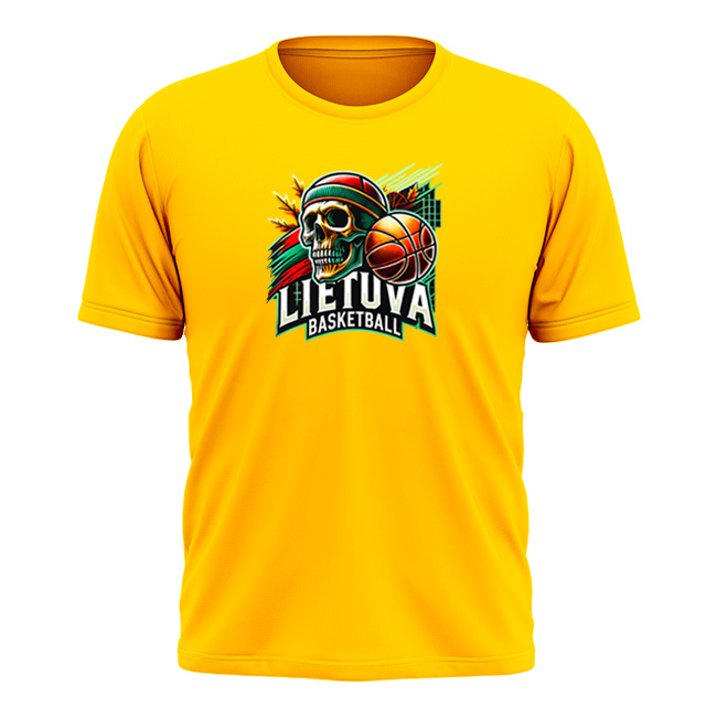 Vaikiški Marškinėliai Lietuva Basketball Skulls