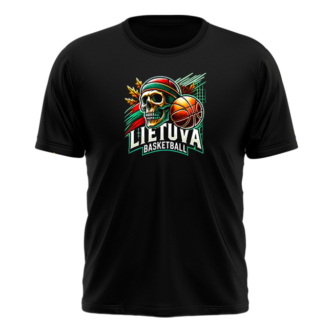 Vaikiški Marškinėliai Lietuva Basketball Skulls