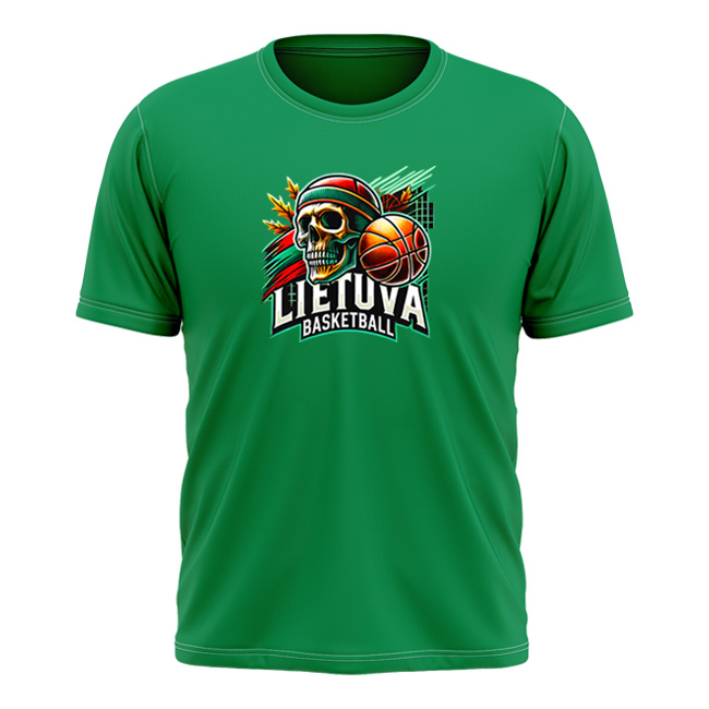 Vaikiški Marškinėliai Lietuva Basketball Skulls