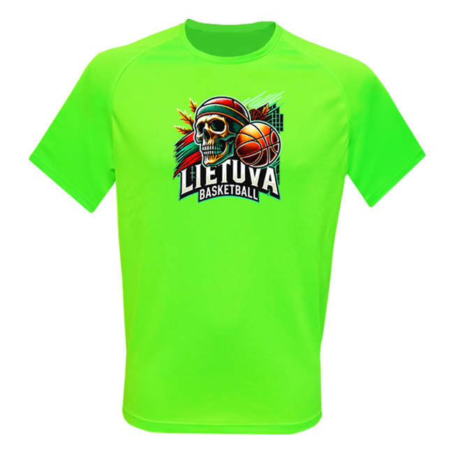 Vaikiški Sportiniai Marškinėliai Lietuva Basketball Skulls