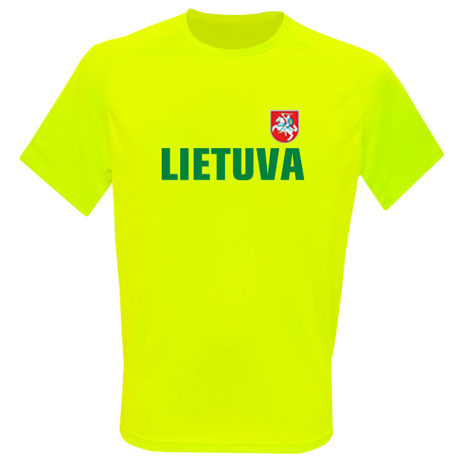 Sportiniai Marškinėliai Lietuva (Vėliavėlė Ant Nugaros)