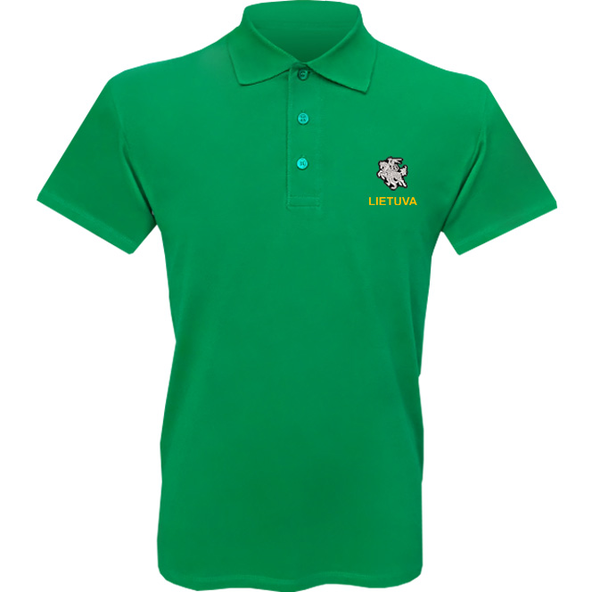 Stilizuotas Vytis Patch Polo Marškinėliai