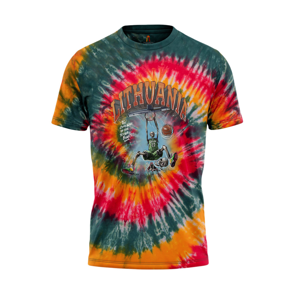 Vaikiški Marškinėliai Lietuva Basketball Tie-Dye Oficialūs