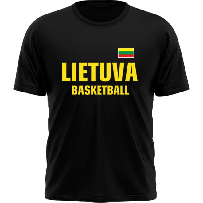 Lietuva Basketball Juodi Marškinėliai (Dydis 4XL ir 5XL)