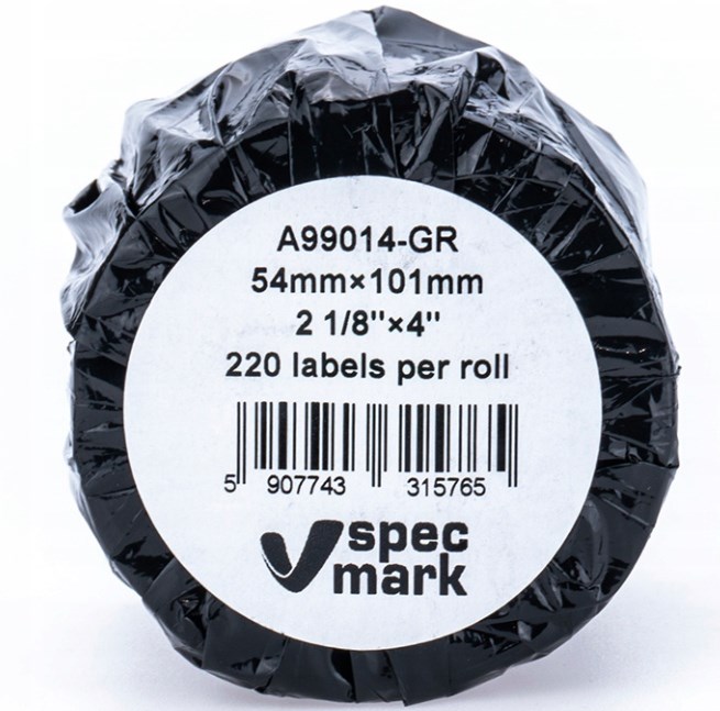 Suderinamos DYMO LabelWriter A 99014 GR etiketės 54 mm x 101 mm žalios