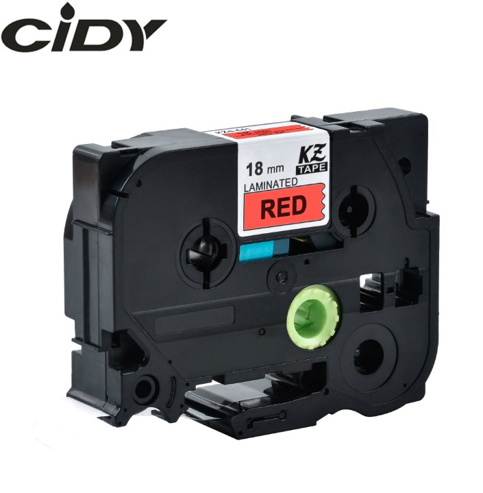 Su Brother suderinama juostelė CiDY TZe 441 18 mm juodas tekstas/raudona juostelė