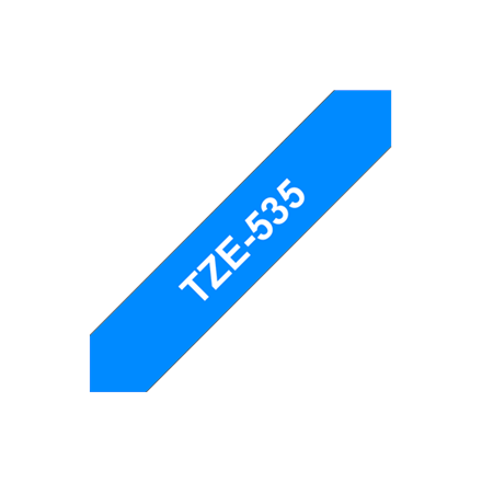 Brother | TZe-535 Laminated tape | White on Blue | TZe | 8 m | 1.2 cm|TZE535