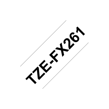 Brother | TZe-FX261 Flexible ID Laminated Tape | Black on White | TZe | 8 m | 3.6 cm|TZeFX261