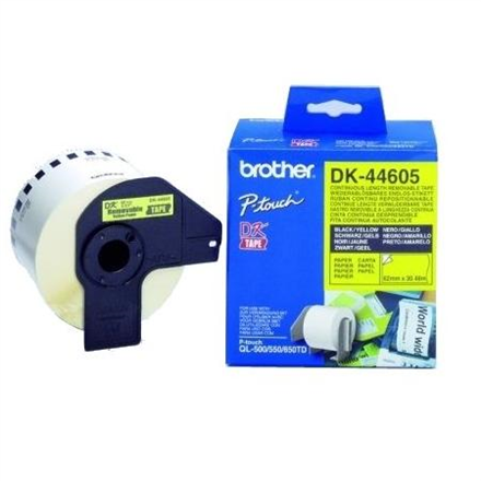 BROTHER DK44605 YELLOW REM. PAP TAPE 62M|dk44605