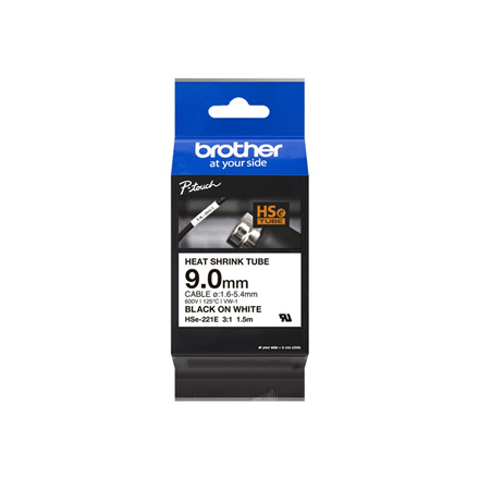 BROTHER B-ON-W HEAT SHRINK TUBE 9MM|HSE221E