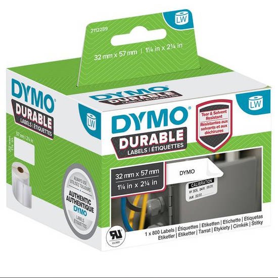 DYMO Ilgalaikės pramoninės Etiketės 57 x 32mm / (1933084/2112289)