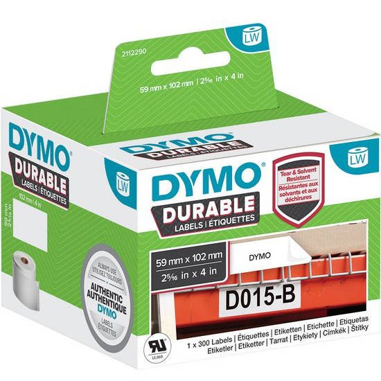 DYMO Ilgalaikės pramoninės Etiketės 59 x 102mm / (1933088/2112290)