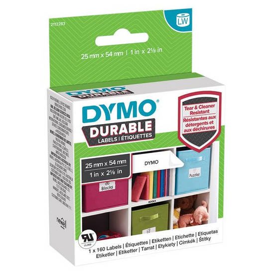 DYMO 2112283 Durable Etiketės 25 x 54 mm (1x160 vnt.)