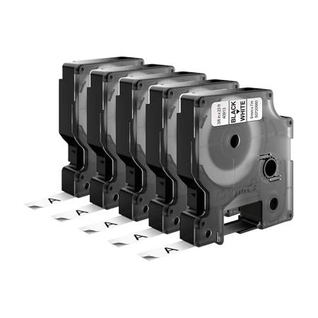 DYMO S0720680 D1 Juostelė 9mm x 7m (balta / juodas šifras)