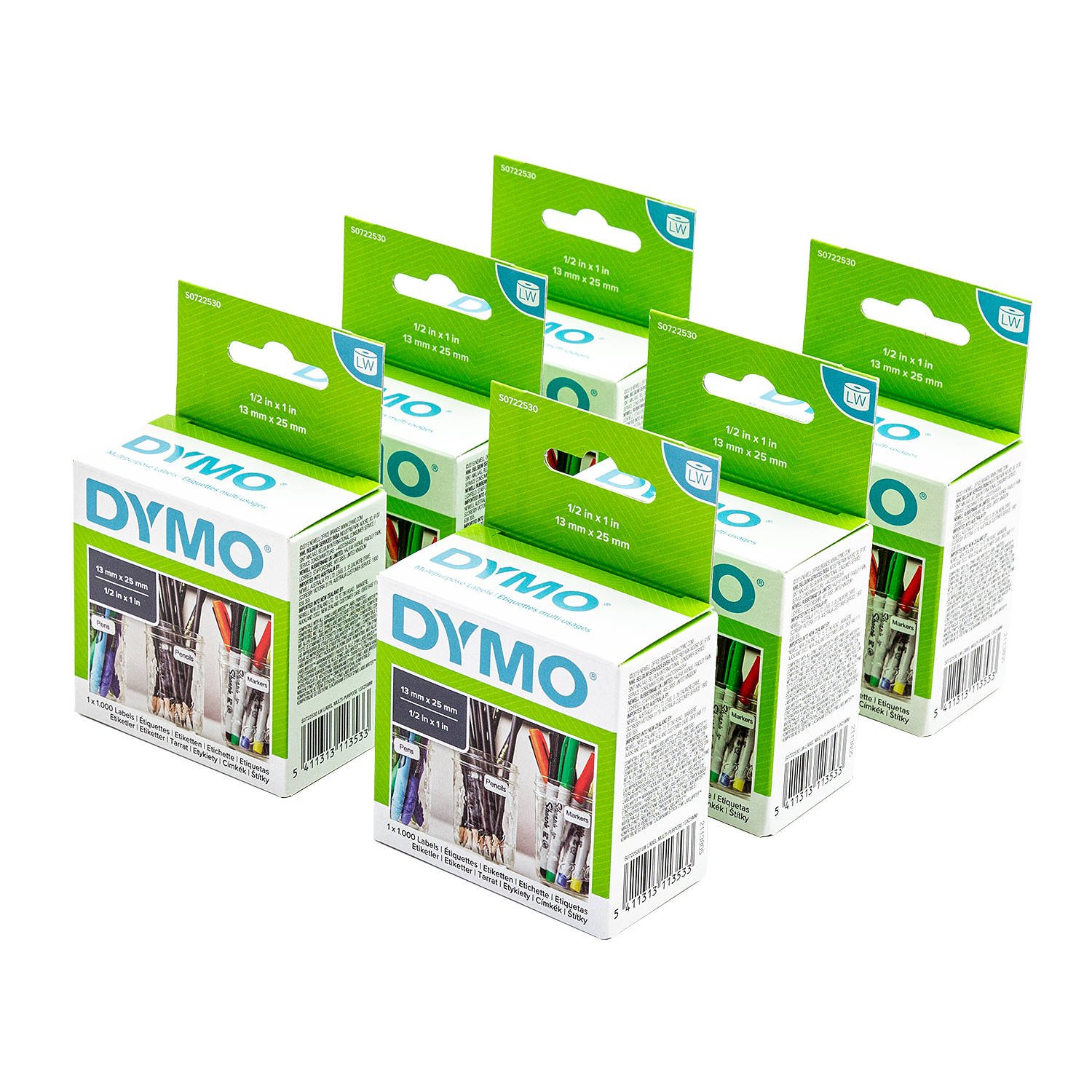 DYMO S0722530 Etiketės 24 x 12mm (1x1000 vnt.)