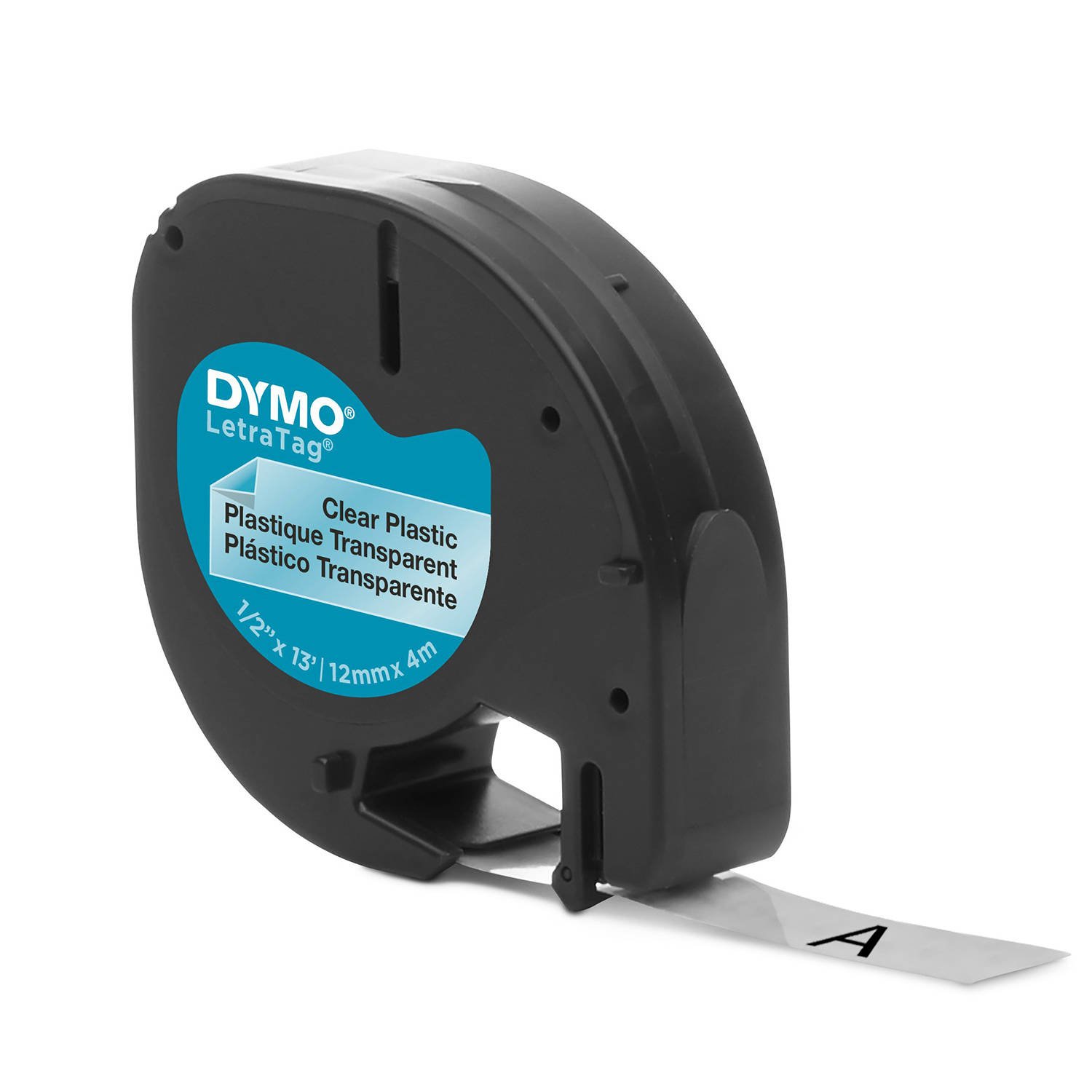 DYMO S0721540 LetraTag Juostelė 12mm x 4m plastikinė (skaidri) S0721530