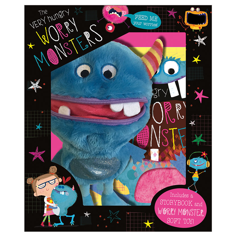 The Very Hungry Worry Monster Plush Box Se