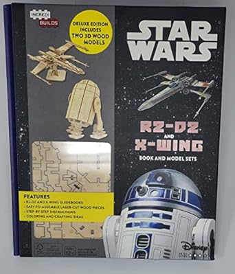 Star Wars R2-D2 and X-Wing + l aser-cut up wooden pieces