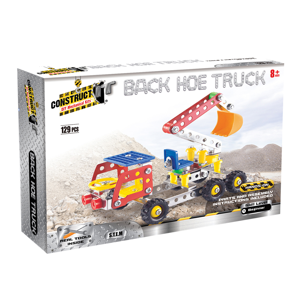BMS Construct It Kit- Back Hoe Truck 129 pcs