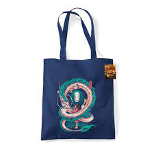 Ilustrata (The Girl And The Dr agon) Navy Tote Bag