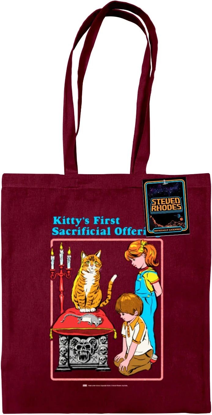 Kitty'S First Offering Burgund y Tote bag