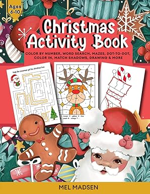 Christmas Activity Book for Kids Age 6-10