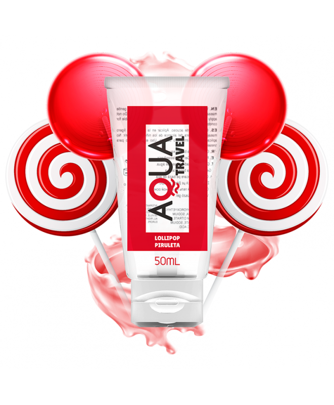 AQUA TRAVEL LOLLIPOP FLAVOUR WATERBASED LUBRICANT 50 ML