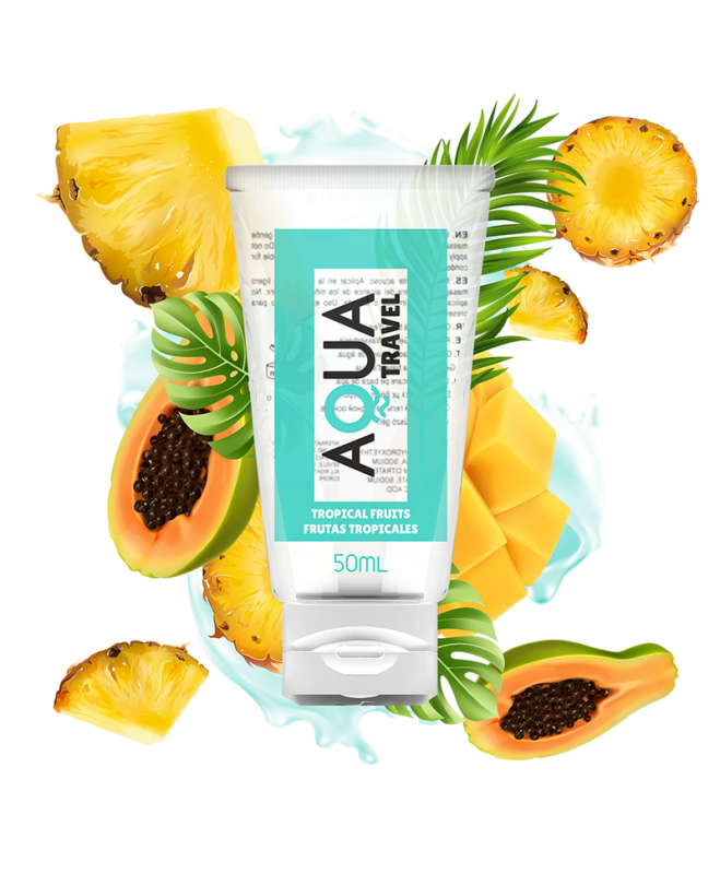 AQUA TRAVEL FLAVOUR WATERBASED LUBRICANT TROPICAL FRUITS 50 ML