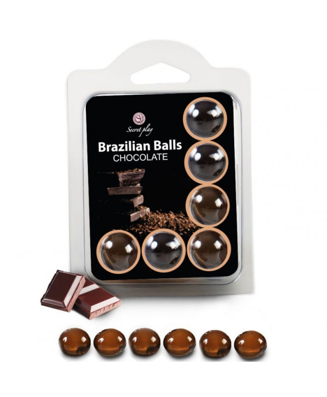 SECRETPLAY SET 6 BRAZILIANS BALLS CHOCOLATE