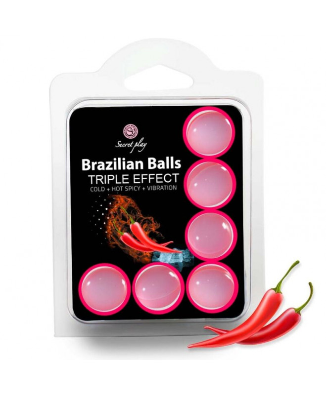 SECRETPLAY SET 6 BRAZILIAN BALLS TRIPLE EFFECT