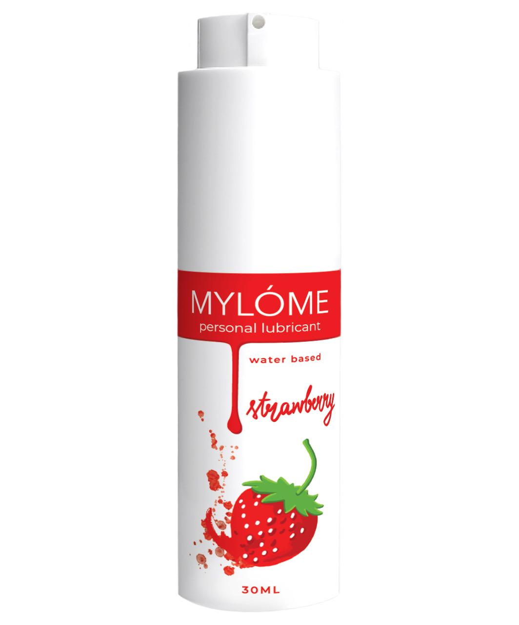 Vandens pagrindo lubrikantas su braškių aromatu 30 ml – MYLOME