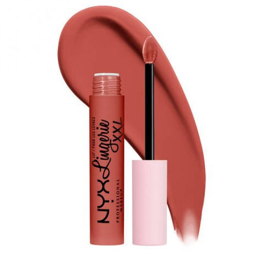 NYX Professional Makeup Lip Lingerie XXL Matte Liquid Lipstick Matiniai lūpų dažai, Peach Flirt