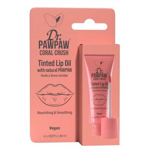 Dr.PAWPAW Tinted Lip Oil Lūpų aliejus su atspalviu, Coral Crush