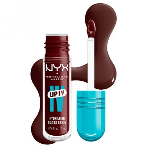 NYX Professional Makeup Lip IV Hydrating Gloss Stain Lūpų blizgis, Water 'Bout Wine?
