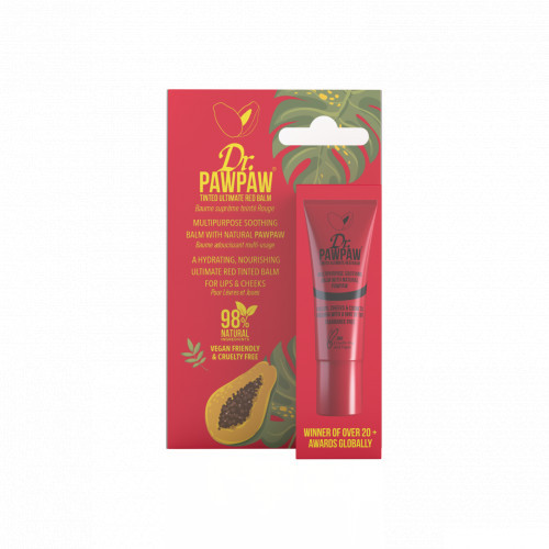 Dr.PAWPAW Tinted Ultimate Red Balm Daugiafunkcis lūpų balzamas su spalva, 10ml