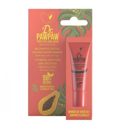 Dr.PAWPAW Tinted True Coral Balm Daugiafunkcis lūpų balzamas su spalva, 10ml