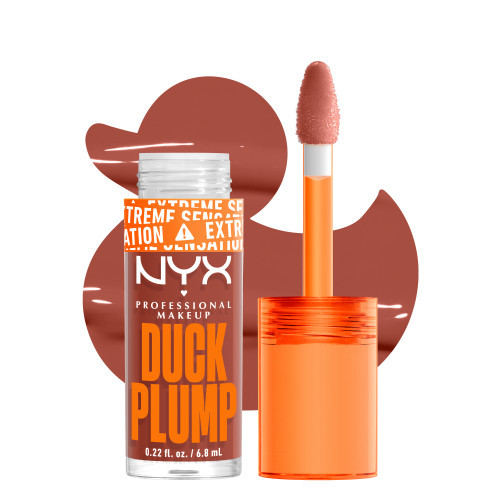 NYX Professional Makeup Duck Plump Lip Gloss Putlinamasis lūpų blizgis, 05 Brown Of Applause