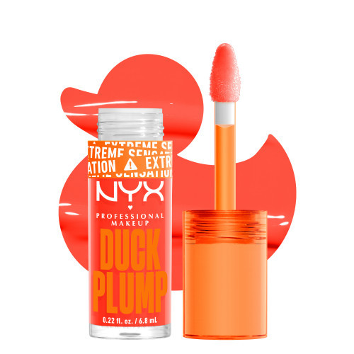 NYX Professional Makeup Duck Plump Lip Gloss Putlinamasis lūpų blizgis, 13 Peach Out