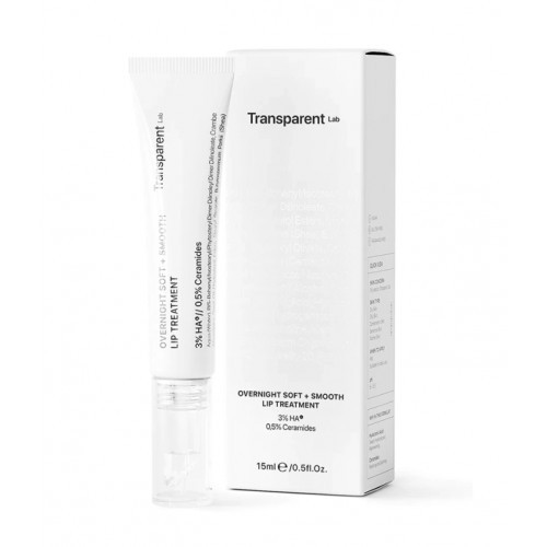 Transparent Lab Overnight Soft + Smooth Lip Treatment Naktinė kaukė sausoms lūpoms, 15ml