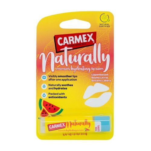 Carmex Naturally Intensely Hydrating Lip Balm Drėkinantis lūpų balzamas, Watermelon