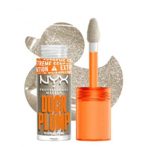 NYX Professional Makeup Duck Plump Lip Gloss Putlinamasis lūpų blizgis, Quazy Silver