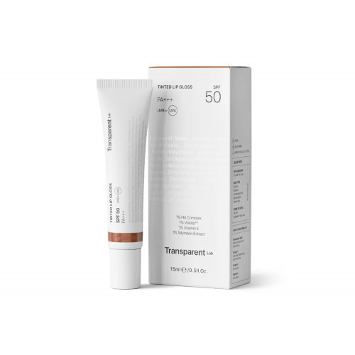 Transparent Lab Lip Tinted Gloss SPF50 Lūpų balzamas su apsauga nuo saulės, Terracota