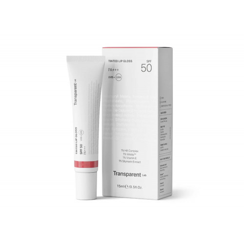 Transparent Lab Lip Tinted Gloss SPF50 Lūpų balzamas su apsauga nuo saulės, Rose