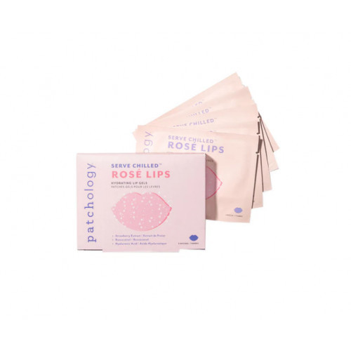 Patchology Chilled Rosé Lip Gel Hidrogelio kaukė lūpoms, 5 vnt.