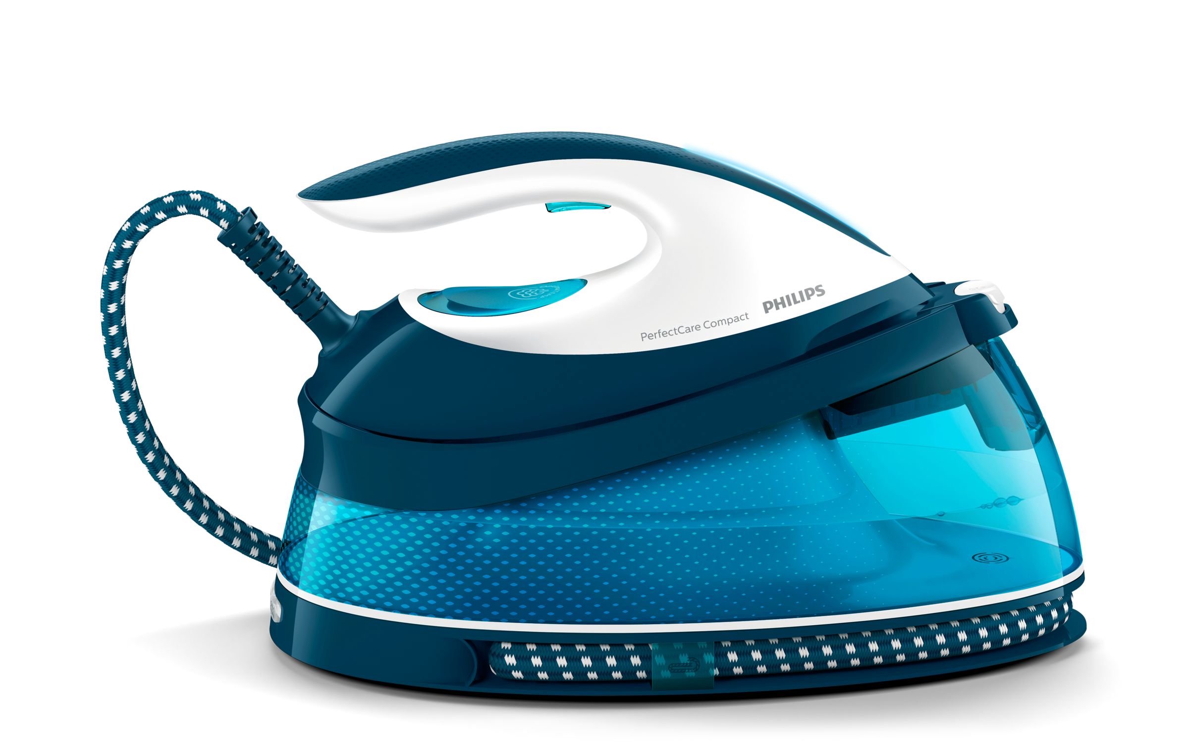 Philips GC7840/20 lygintuvas su garų generatoriumi 2400 W 1,5 L „SteamGlide“ padas Mėlyna, Balta