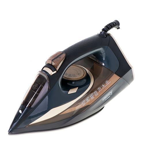 Lygintuvas Camry Steam Iron CR 5036 3400 W, Water tank capacity 360 ml, Continuous steam 50 g/min, Black/Gold