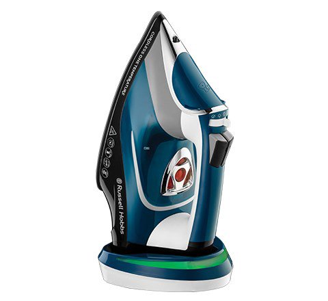 Russell Hobbs Cordless One Temperature Garinis lygintuvas Keraminis padas 2600 W Juoda, Mėlyna