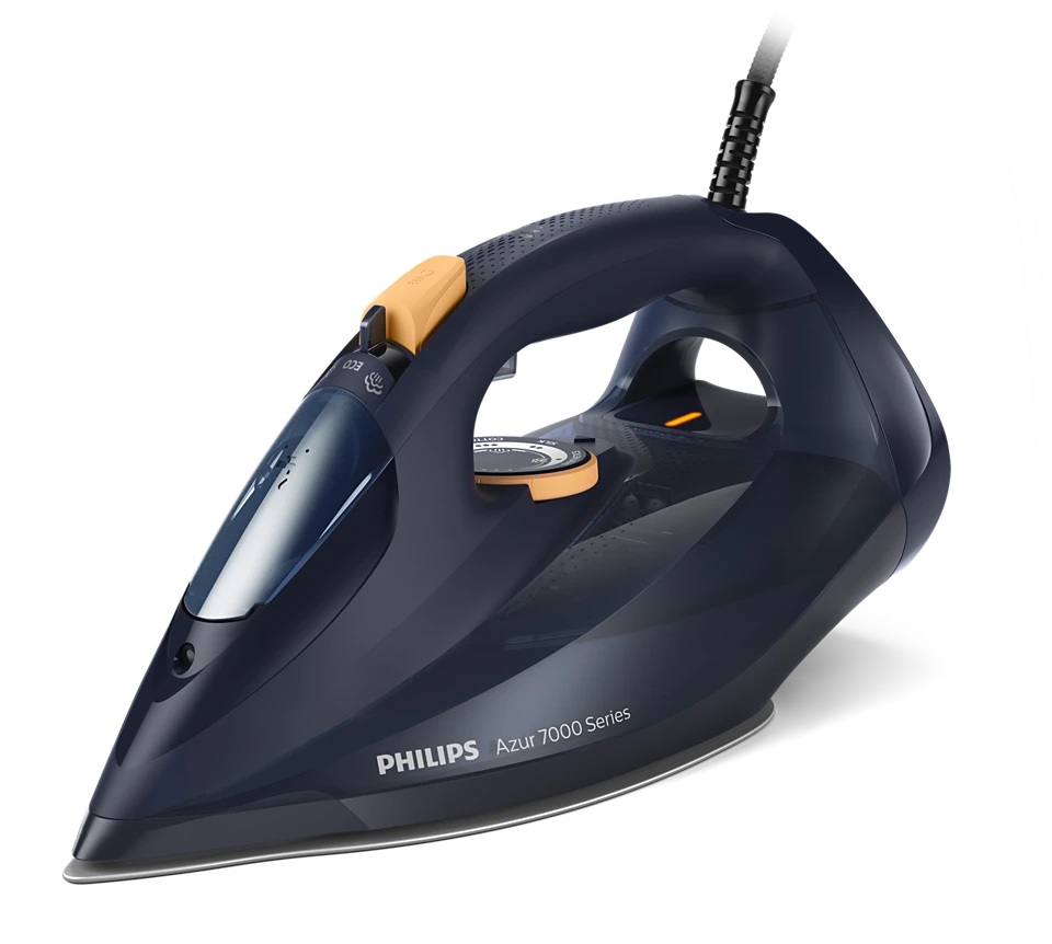 Lygintuvas Philips DST7060/20, 3000 W, vandens talpa 300 ml, nuolatinis garas 55 g/min, garo padidinimas 250 g/min, mėlynas/geltonas.