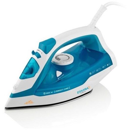 Lygintuvas ETA Iron Esmira ETA027390000 Steam Iron, 2200 W, Water tank capacity 380 ml, Continuous steam 40 g/min, Turquoise